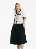 Classic Jacquard Knit Top And Half Women Skirt Two-Piece Set GOELIA