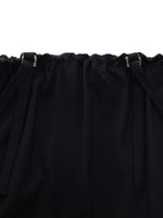 Merino Wool Drawstring Waist Women Pinafore Maxi Dress GOELIA