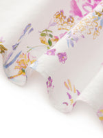 100% Linen Rose Print Women Halterneck Slip Maxi Dress GOELIA