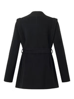 Tencel Wool Women Mid-Length Wrap Coat GOELIA