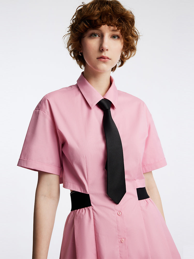 Light Pink Dress With Tie GOELIA