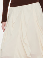 Cascading Ruffle Asymmetrical Women Skirt GOELIA