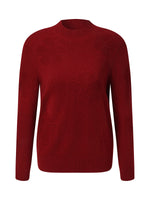 Wool Jacquard Mock Neck Women Sweater GOELIA