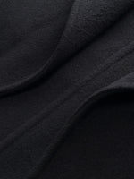 Cashmere Wool Blend Fringe Hem Women Wrap Overcoat GOELIA