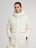Thermal Tech Back Hooded Unisex Long Goose Down Coat GOELIA