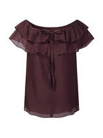 Convertible Ruffle Neck Women Top GOELIA