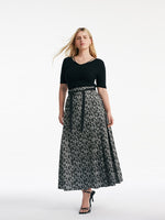 Rose Jacquard Pleated Women Mamianqun With Bottomed Skirt GOELIA