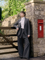 Tailored Straight-Leg Women Pants With Detachable Wrap Skirt GOELIA