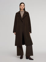 100% Wool Double-Faced Women Wrap Overcoat GOELIA