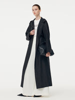18 Momme Xiang Yun Silk Hooded Unisex Trench Coat GOELIA