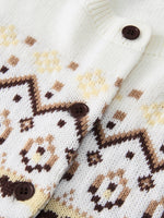 [Preview] Wool Blend Sheep Fair Isle Women Cardigan GOELIA