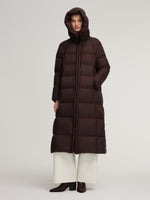 Cocoon Hooded Long Goose Down Puffer Coat GOELIA