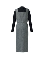 Washable Wool Vest Midi Dress And Knit Top Two-Piece Set GOELIA
