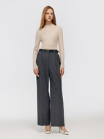Machine Washable Wool Women Long Sleeve Top GOELIA