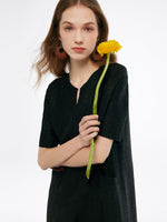 18MM Xiang Yun Silk Pockets Women Loose Fit Midi Dress GOELIA