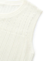 Lyocell Blend Rhinestone Women Knit Tank Top GOELIA