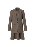 Washable Wool Blazer And Sleeveless Mini Dress Two-Piece Set GOELIA