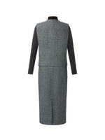 Washable Wool Vest And Skirt And Knit Top Three-Piece Set GOELIA