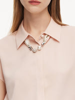 [Preview] 22MM Mulberry Silk Women Shirt With Silk Scarf GOELIA