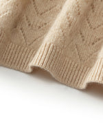 Beige Cashmere Sequins Women Sweater GOELIA