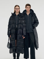 Windproof Warm Hooded Long Goose Down Coat GOELIA