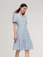 Acetate Blend Tweed Sequins Women Mini Dress GOELIA
