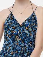10MM Mulberry Silk Halterneck Slip Maxi Dress With Detachable Chest Pads GOELIA