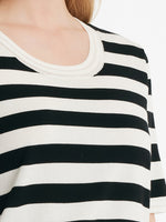 Round Neck Striped Knitted Women Top GOELIA