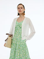 V-Neck Single-Breasted Women Sheer Cardigan GOELIA