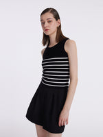Acetate Cotton Knitted Striped Tank Top GOELIA