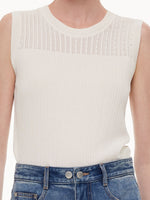 Lyocell Blend Rhinestone Women Knit Tank Top GOELIA