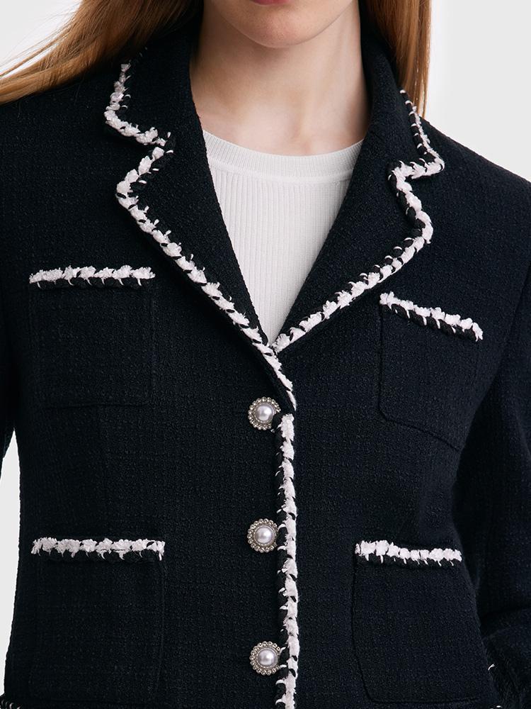 Tweed Knitted Short Jacket GOELIA