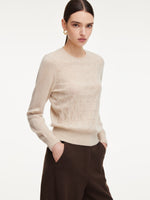 100% Cashmere Jacquard Women Sweater GOELIA