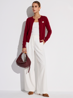 100% Wool Sheep Embroidered Women Cardigan GOELIA