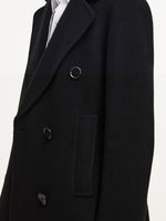 Cashmere Wool Blend Notched Collar Double-Faced Women Overcoat GOELIA