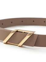 Chic Parallelogram Metal Buckle Leather Women Belt GOELIA