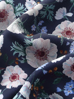 10MM Mulberry Silk Floral Print Women Tiered Skirt GOELIA
