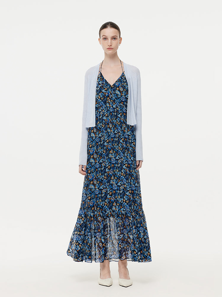 Tencel Stretch Women V-Neck Cardigan GOELIA