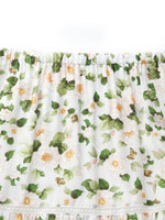 Acetate Blend Floral Print Women Tiered Skirt GOELIA