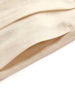 Tencel Acetate Linen Blend Women A-Line Skirt With Belt GOELIA