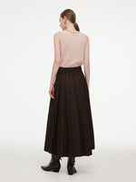 [Preview] A-Line Side Slit Women Pleated Skirt GOELIA
