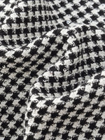 Black And White Houndstooth Women A-Line Skirt With Belt GOELIA