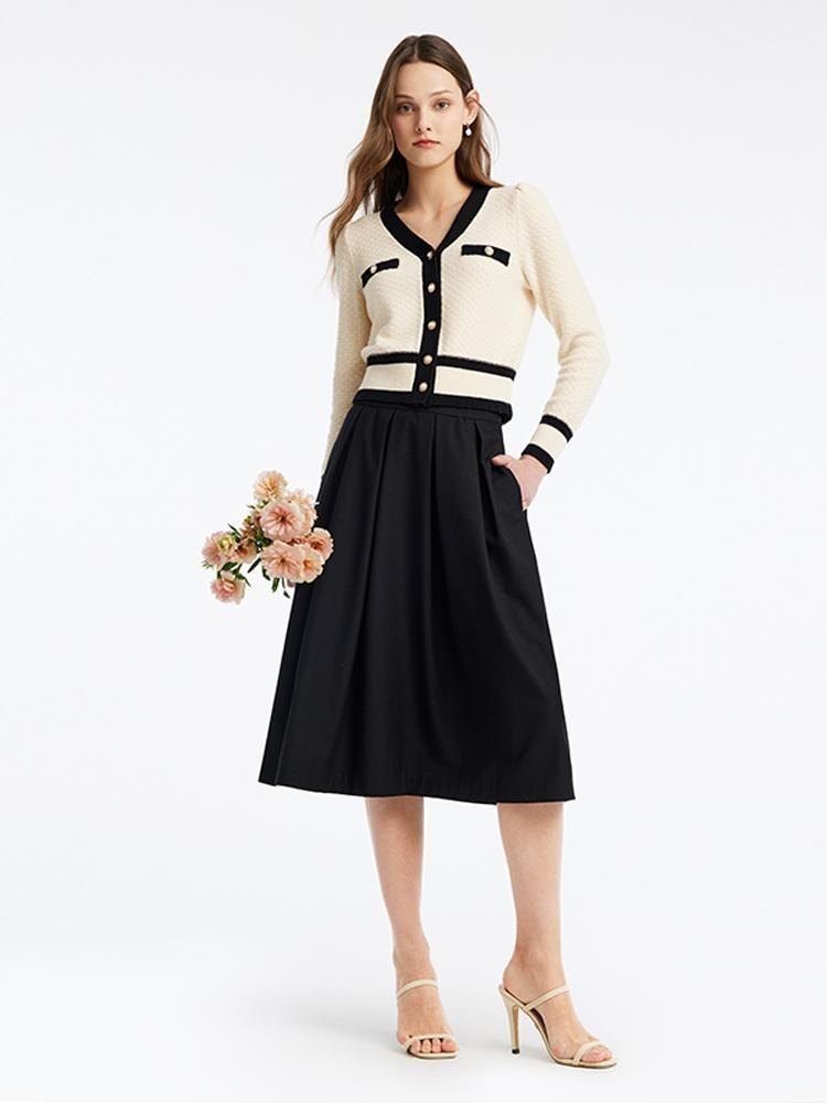 Classic Tweed Jacquard Cardigan And Skirt Two-Piece Set GOELIA