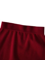 [Preview] 100% Wool Rhinestone Cardigan And Skirt Two-Piece Set GOELIA