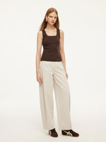 Square Neck Women Knit Tank Top GOELIA
