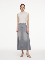 Jacquard Cut Out Neckline Women Ruffle Knit Tank Top GOELIA