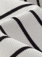 Tencel Stripe Women Short Sleeve Cardigan GOELIA