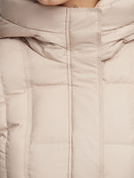 Windproof Hooded Goose Down Coat With Belt GOELIA