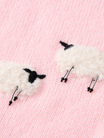 [Preview] Alpaca Wool Blend Sheep Embroidered Women Sweater GOELIA