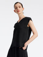 18 Momme Xiang Yun Silk V-Neck Women Tank Top GOELIA